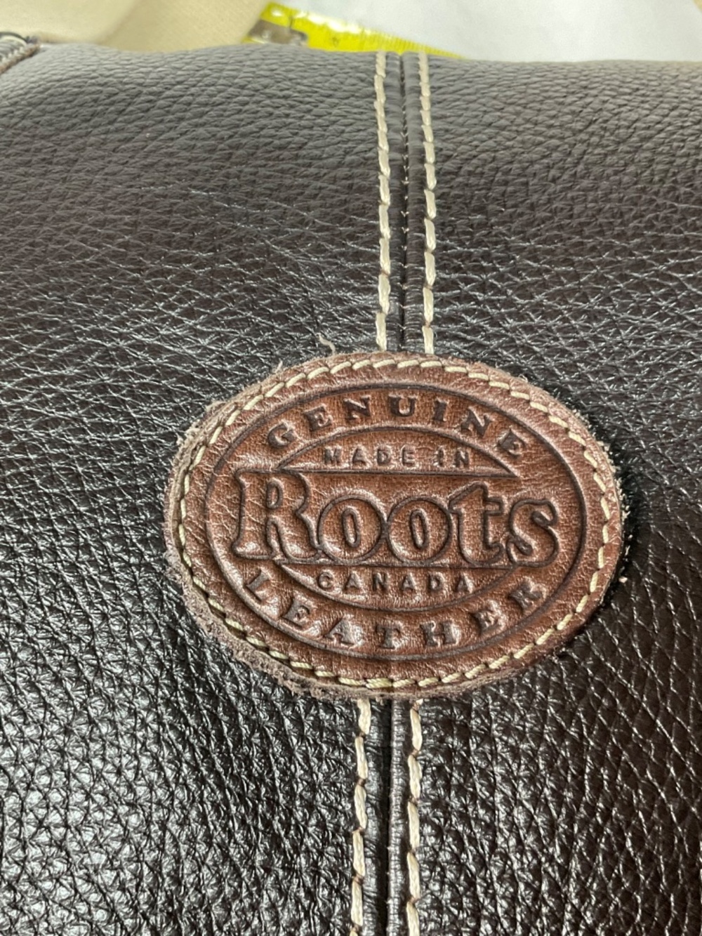 Vintage Roots Brown Pebbled Leather Duffel Weekender Bag - Picture 8 of 12